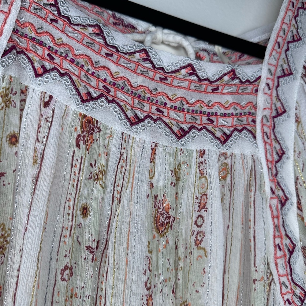 Free People Embroidered Tunic top small dance - Picture 5 of 12